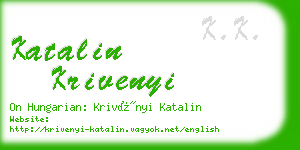 katalin krivenyi business card